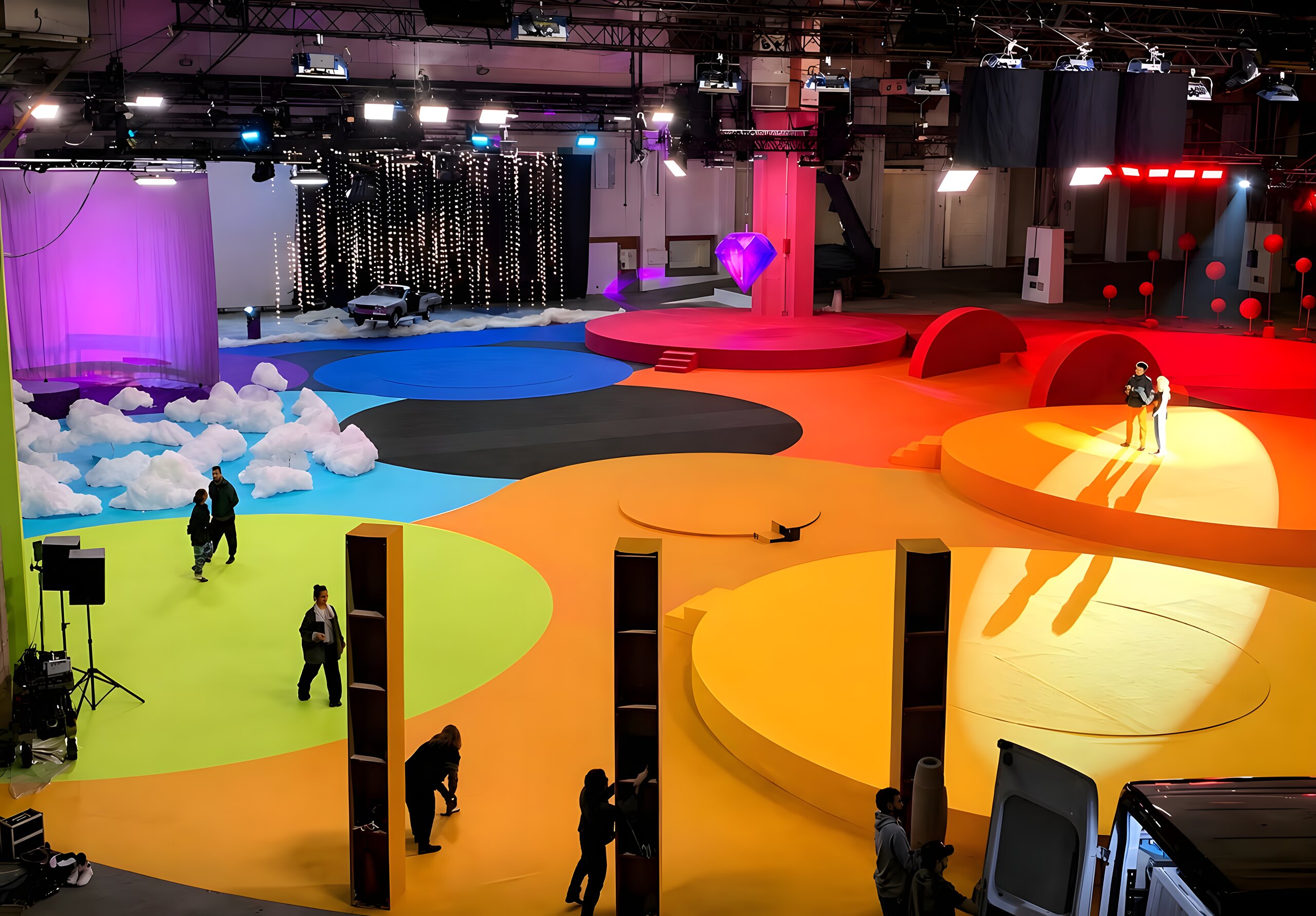 Set de evento con moqueta de colores Disstands