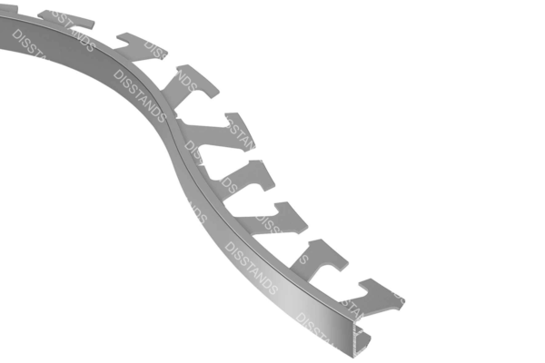 Moqueta Perfiles R/A45 (Aluminio plata curvo)