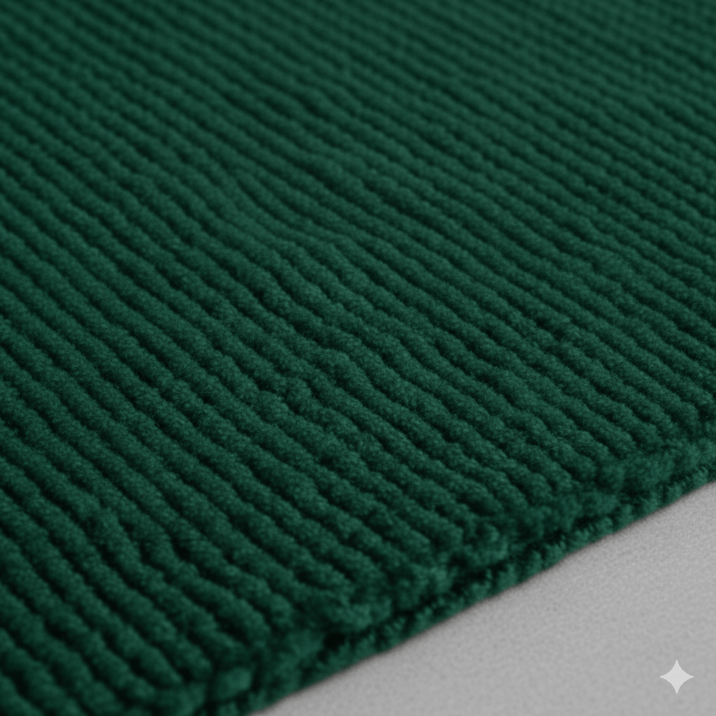 Moqueta Saxony Nobledis verde de alta densidad 161000 puntos por metro cuadrado textura pelo corto uniforme 100 por ciento poliamida