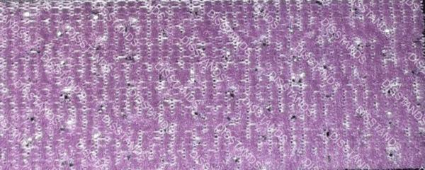 Moqueta técnica con efecto de brillos dispersos disponible en múltiples colores, certificación ignífuga y base sin goma