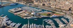 Instalación de moqueta ferial ecológica en el Salón Náutico Barcelona 2025 por Disstands