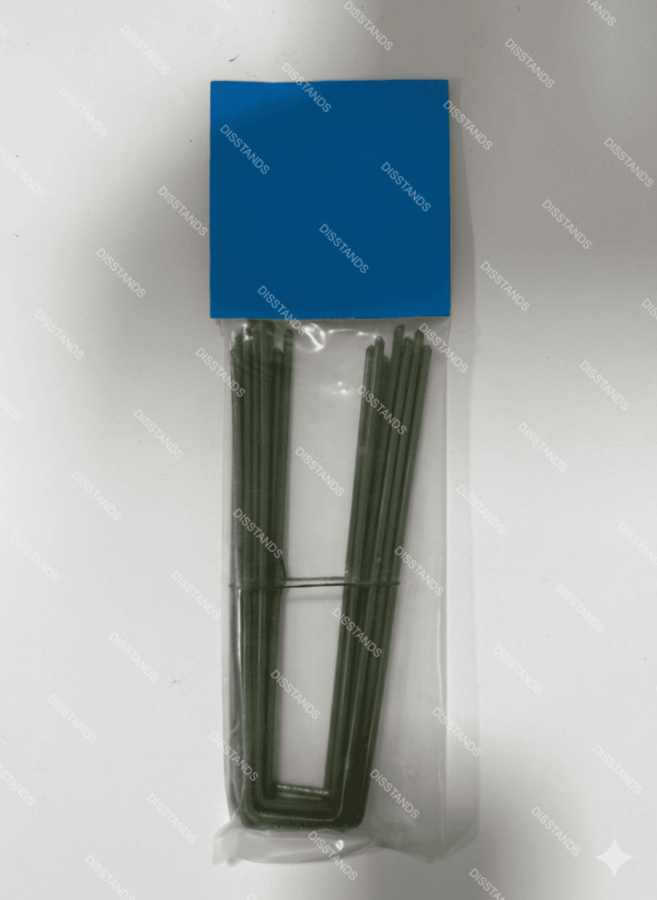 Piquetas fijación césped artificial metálicas galvanizadas forma U de 17cm para instalación profesional